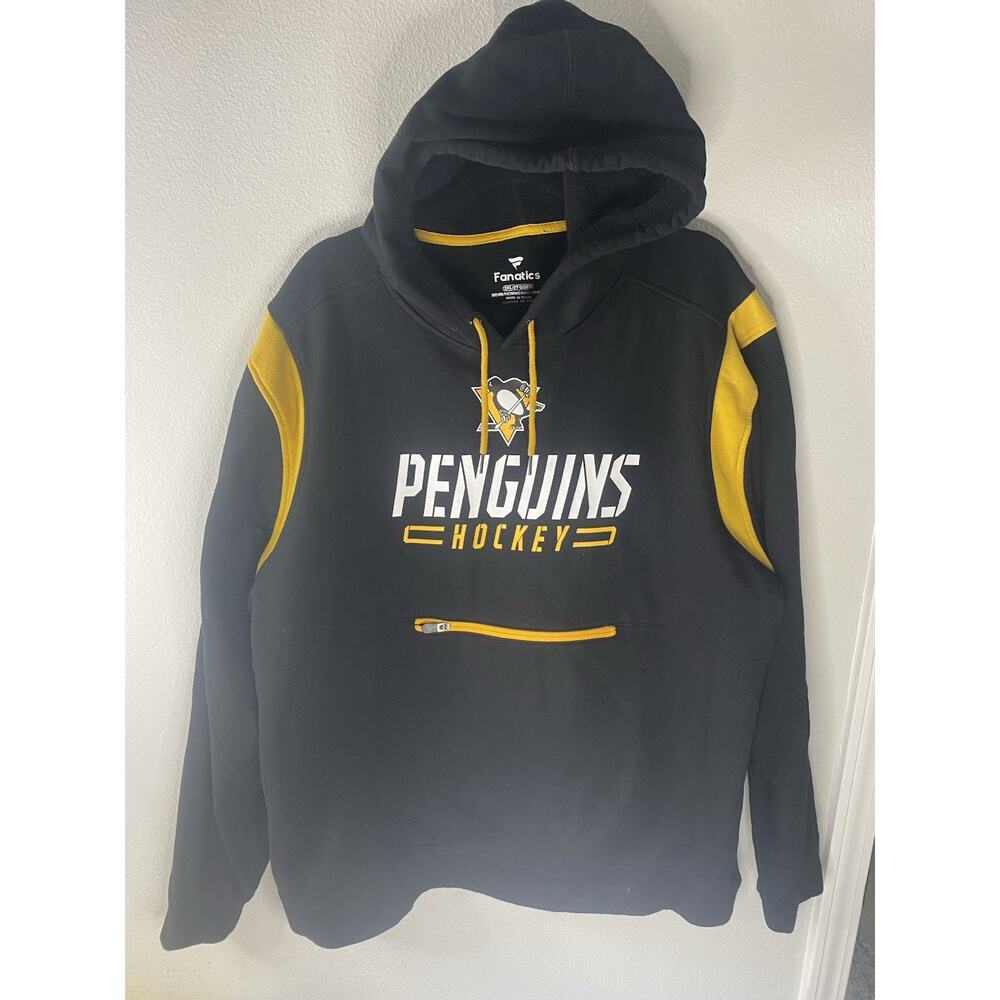 NHL Fanatics Pittsburgh Penguins Breakaway Hoodie Sweatshirt Black 2XL